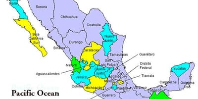 แผนที่ของหุบเขาของเม็กซิโก