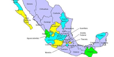 แผนที่ของ Mexicos อเมริกา