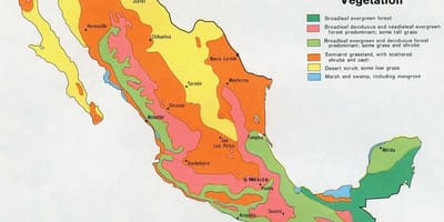 แผนที่ของเม็กซิโก natual ressources
