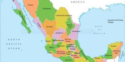 แผนที่เม็กซิโกเมริกา
